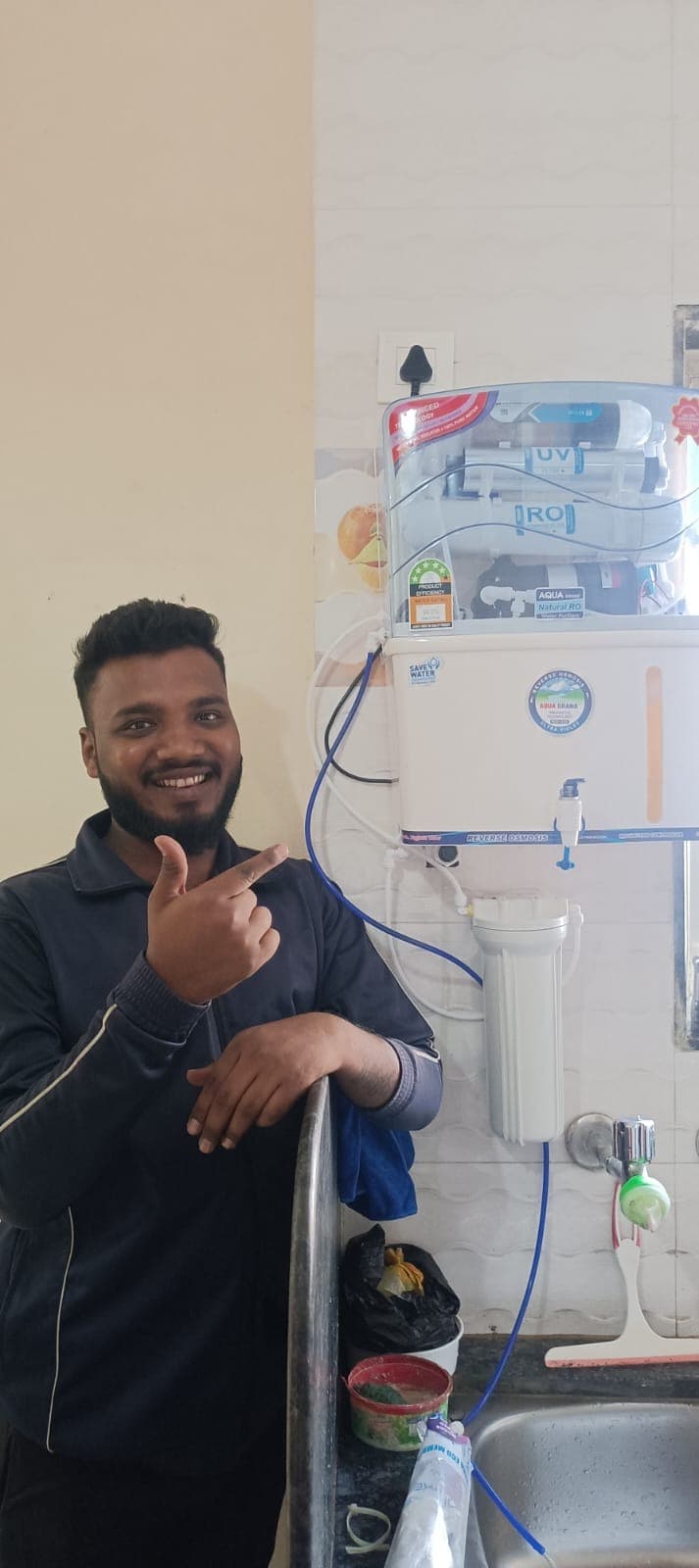 Water Filter Installation at Customer Location